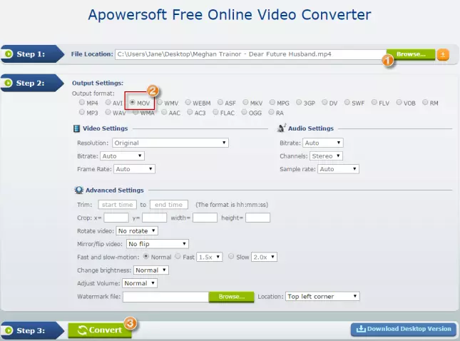 Online converter