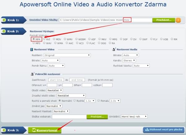 Online Video a Audio Konvertor