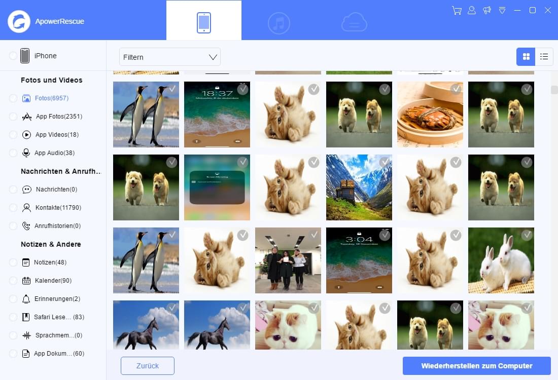 Scannen Sie das iPhone