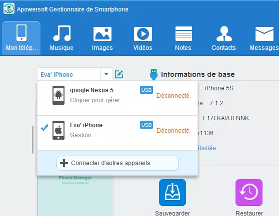 gérer à la fois deux appareils