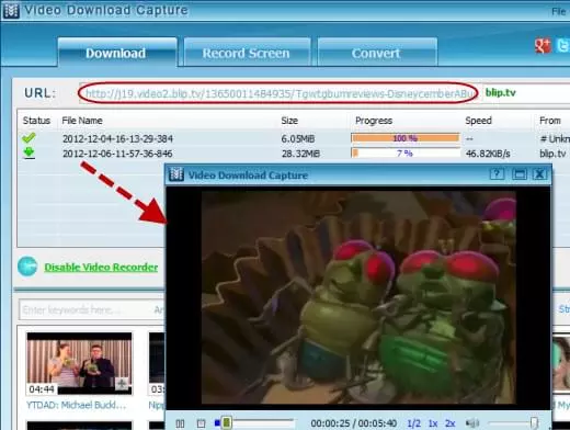 downloading blip video