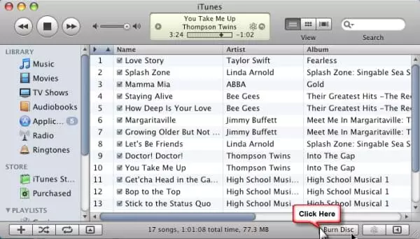 spotify to cd with itunes