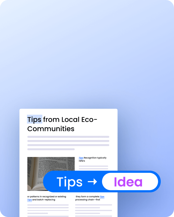 استبدال نص PDF