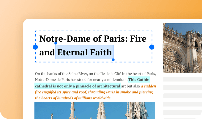 PDFコンテンツを素早く編集