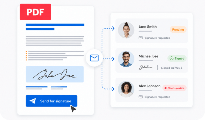 Enviar documentos para firma