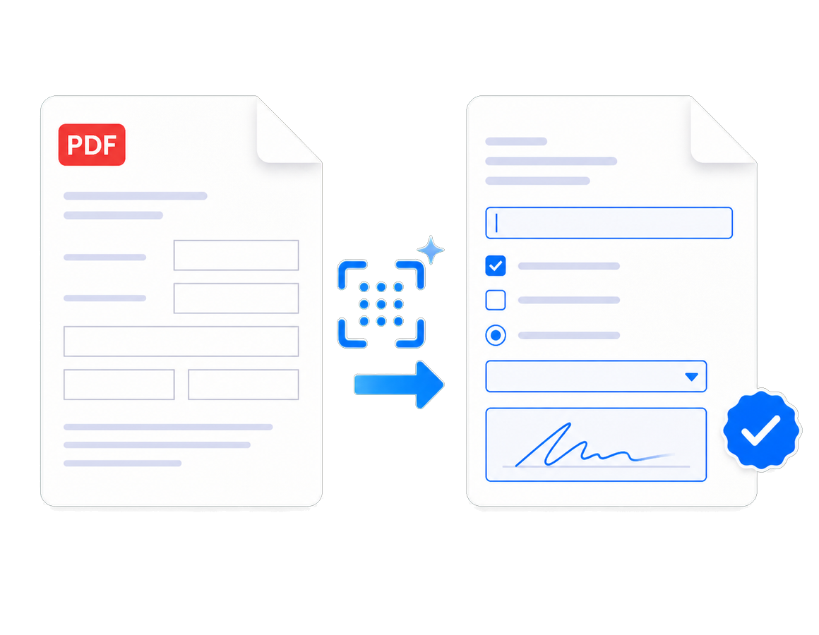Turn PDF into Editable PDF Form Instantly