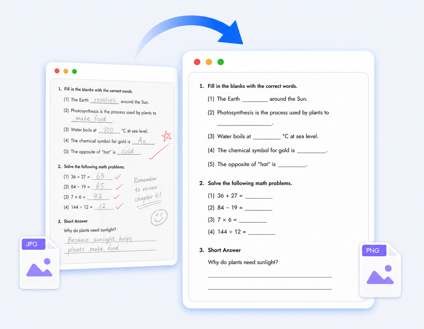 Erase Handwriting for Clean, Reusable Images