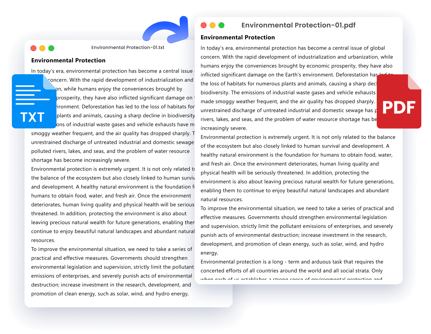 Simple TXT Files Deserve Better PDFs