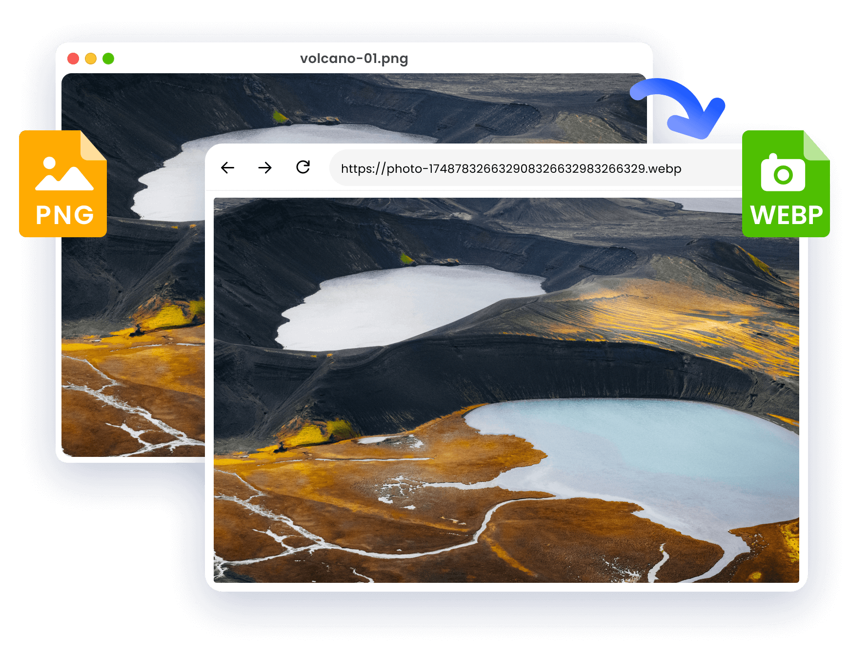 Warum macht die Konvertierung von PNG zu WebP einen Unterschied?