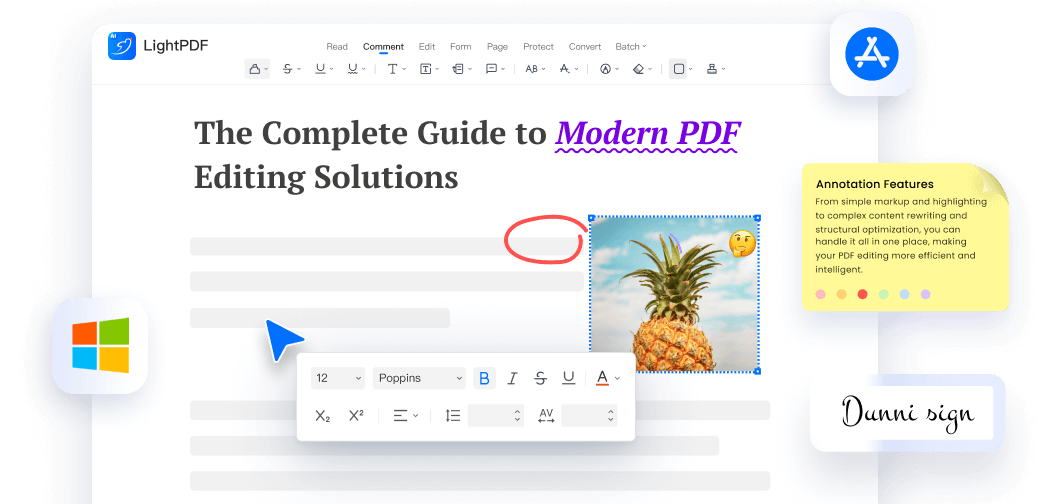 تحرير PDF سلس على سطح المكتب