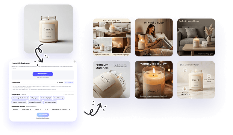 ขั้นตอน AI ทีละขั้นสำหรับภาพ Listing Amazon
