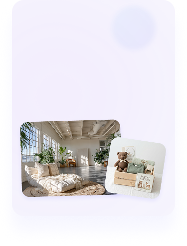 Foto resolusi tinggi untuk properti sewa dan produk bayi yang dioptimalkan dengan Peningkat Foto AI PicWish.