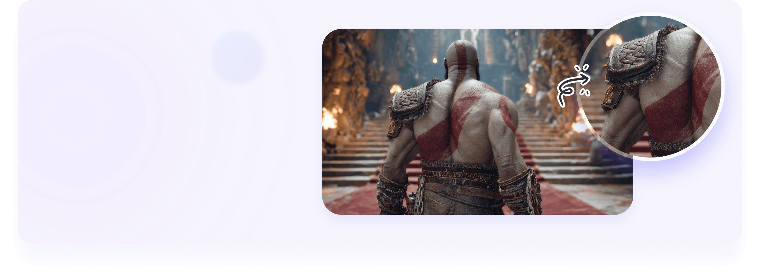 Perjelas tangkapan layar game yang buram dengan detail tekstur dan armor menggunakan Peningkat Foto AI PicWish.