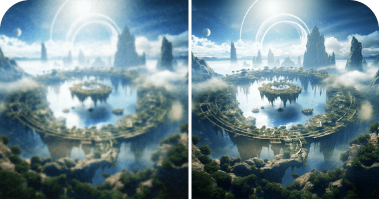 Tingkatkan karya seni AI dengan tekstur definisi tinggi dan resolusi 4K.