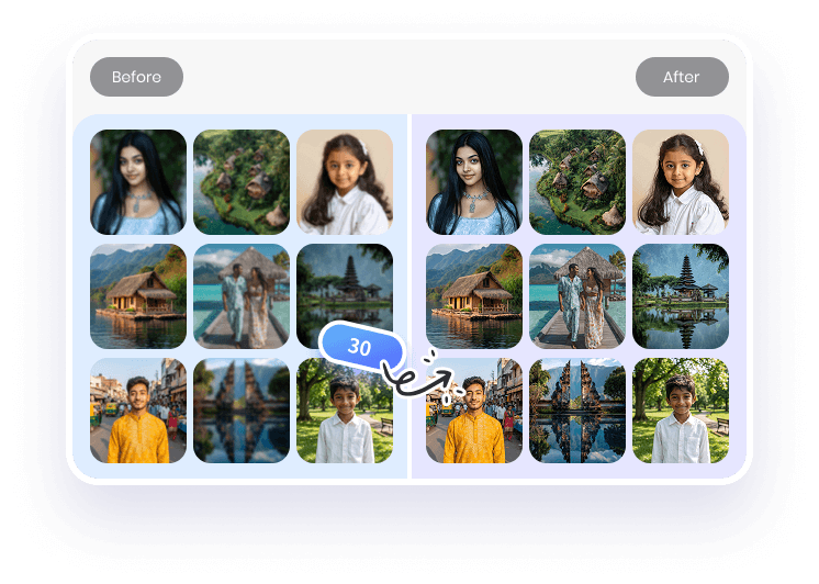 Proses massal hingga 30 gambar dengan AI HD image Converter