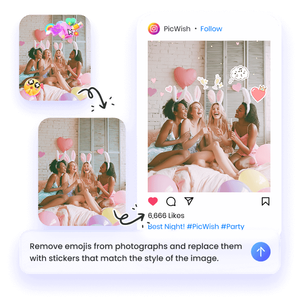 Supprimez les autocollants des photos en ligne gratuitement