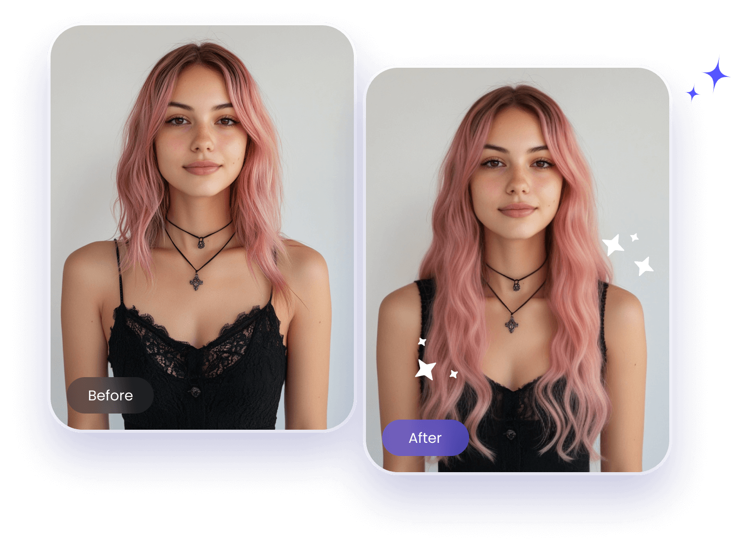 Add hair extension and make it longer