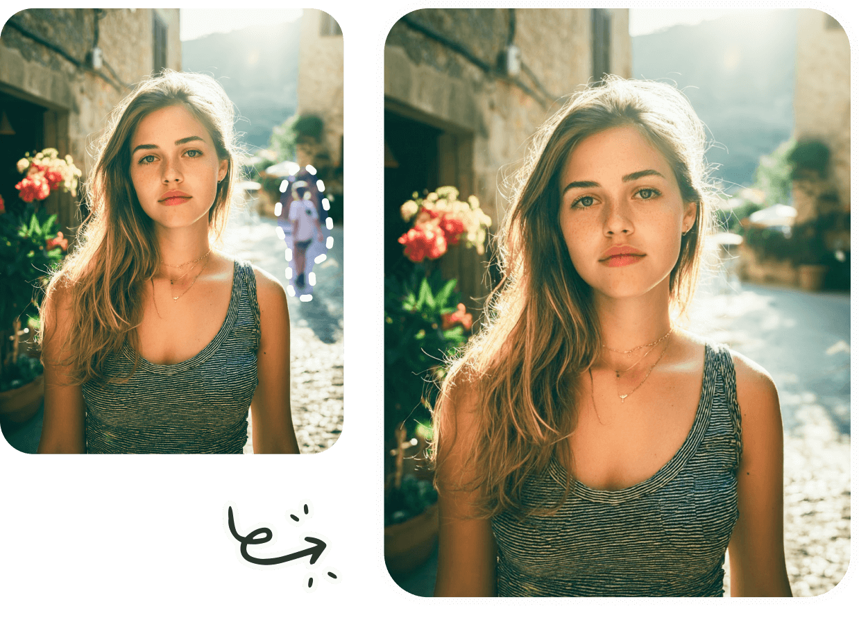 Erase watermark in picture manually
