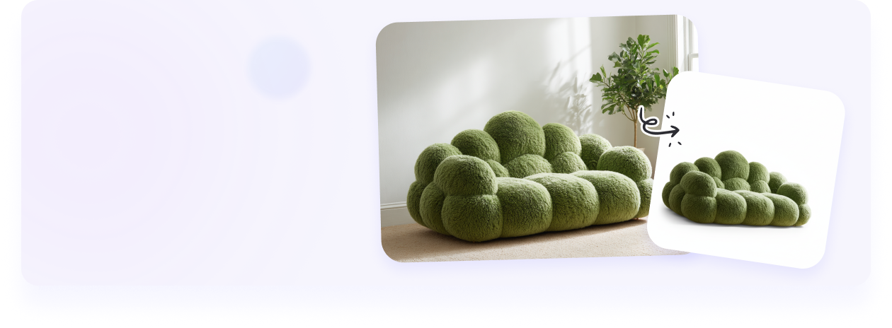 ลบพื้นหลังโซฟาและสร้างพื้นหลังสีขาว