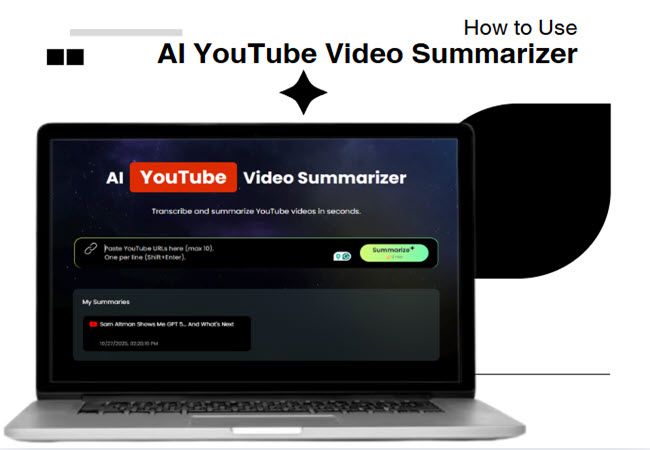 how to use reccloud ai youtube summarizer