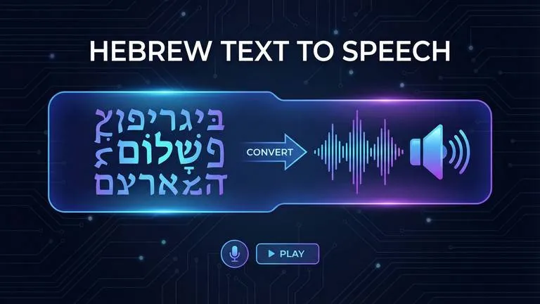 Hebrew Text to Speech – Create AI Voices Fast | RecCloud