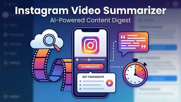 Instagram Video Summarizer - AI-Powered Analysis | RecCloud