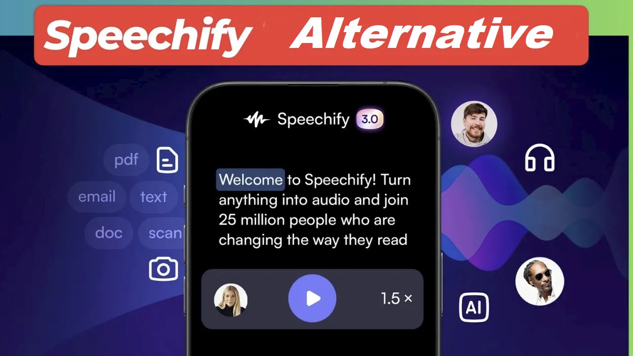 Free Speechify Alternative – AI Text to Speech with Natural Voices
