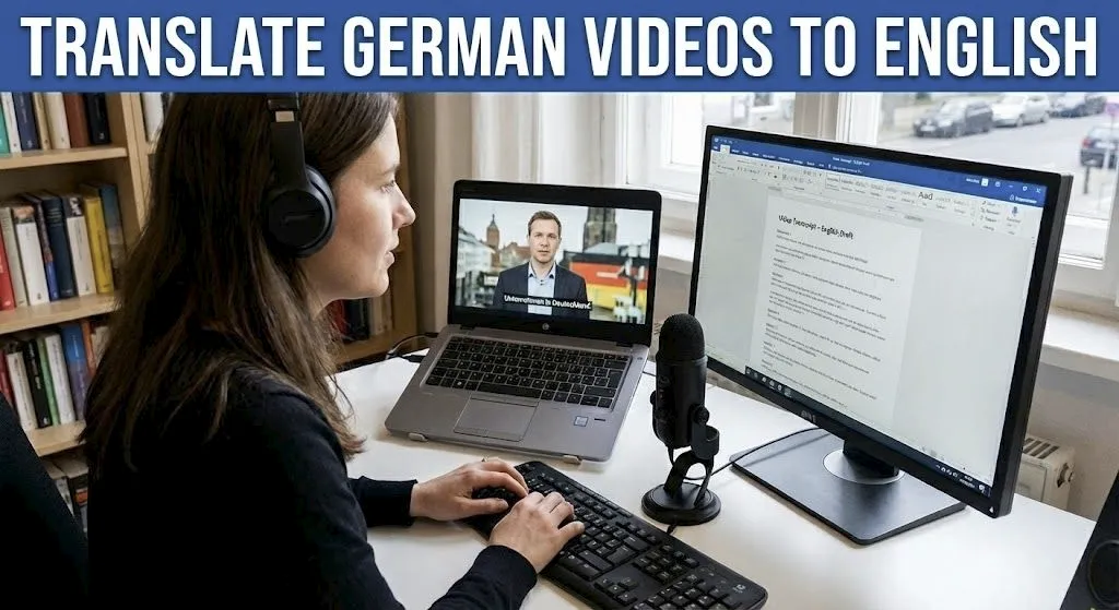 German Video to English Translator Online - AI Dubbing & Subtitles