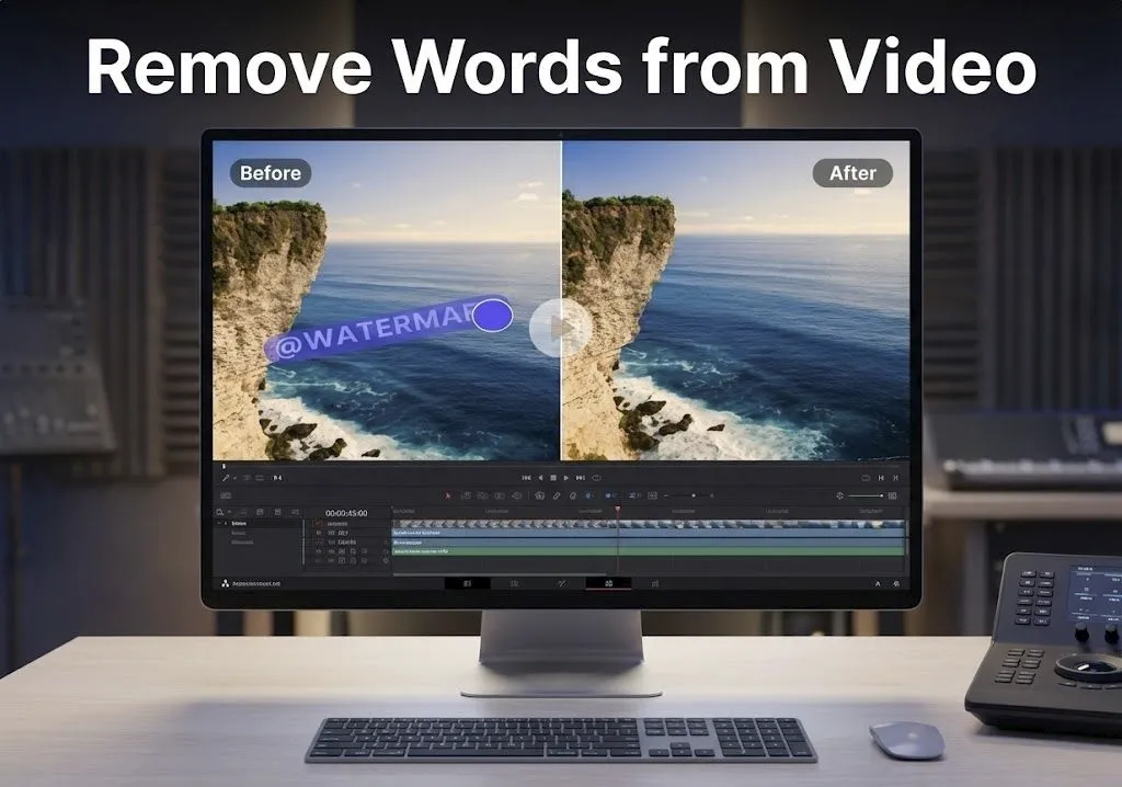 從影片中移除文字 – 快速且乾淨的效果