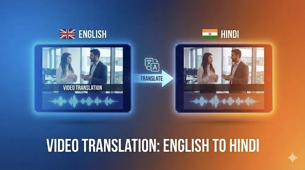 英文轉印地語影片翻譯 - AI語音技術