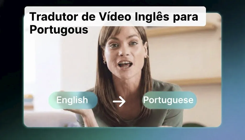 Tradutor de Vídeo Inglês para Português: Dublagem AI Rápida