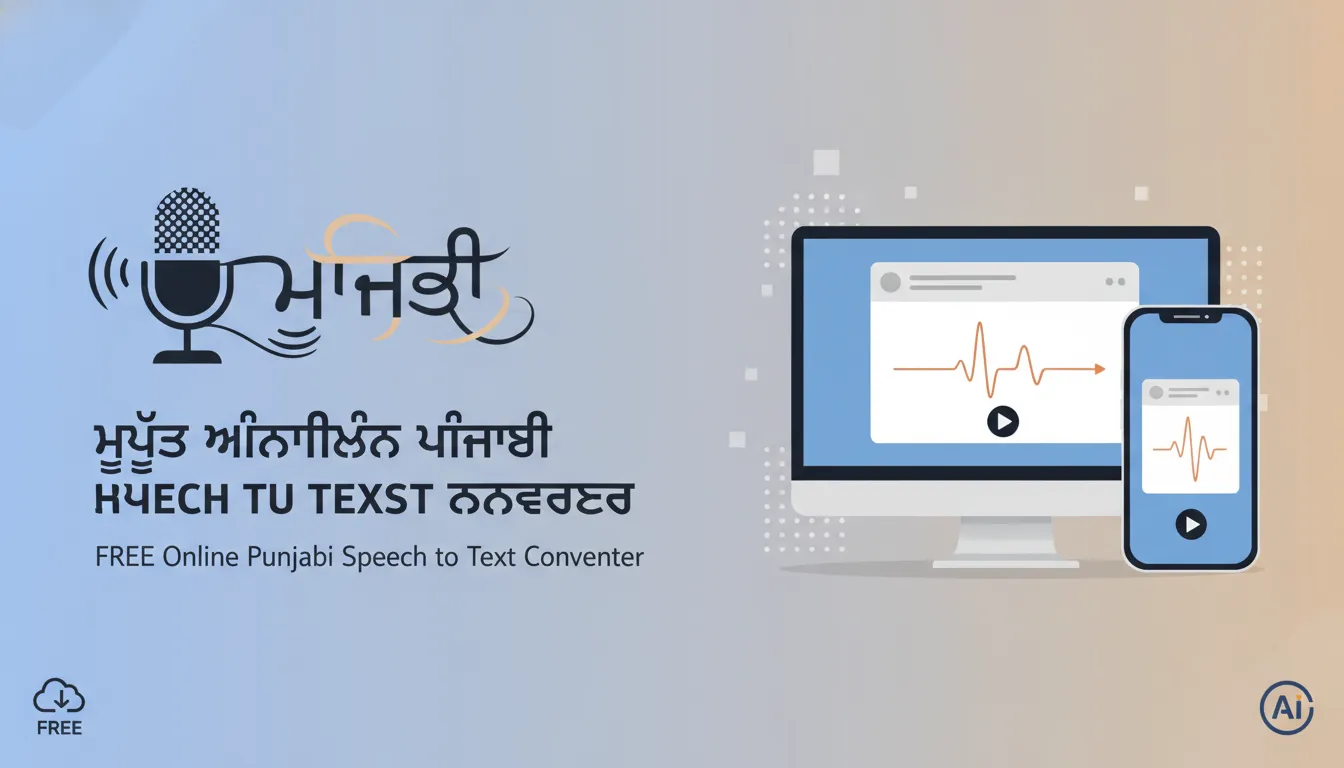 Punjabi Speech to Text Converter Online - Free AI Tool
