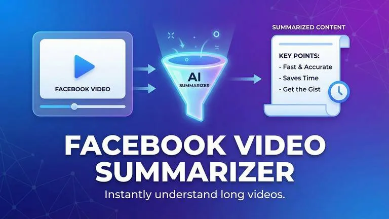 Facebook Video Summarizer - AI Summary Tool | RecCloud