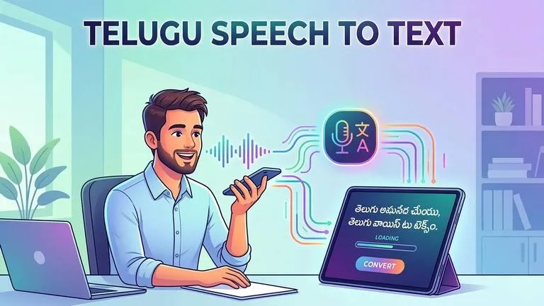 Telugu Speech to Text – Accurate AI Online | RecCloud