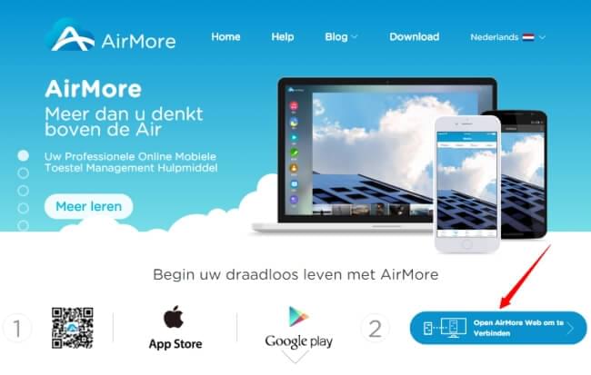 Bezoek AirMore Web