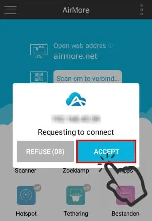 Klik op Accepteren