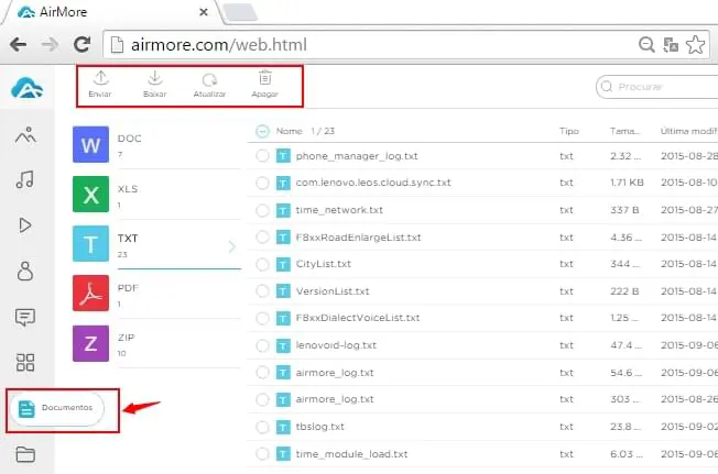 Android gerenciar documentos