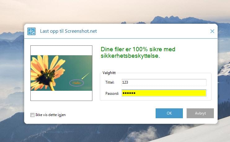 last opp skjermbilde