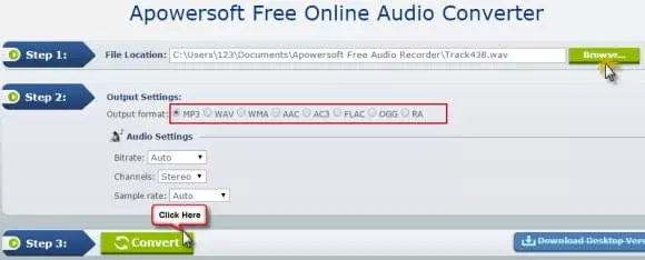convert audio for soundcloud