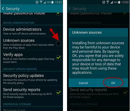 process 2 to install apk
