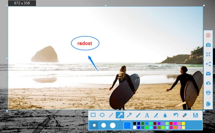 pořizuje screenshoty