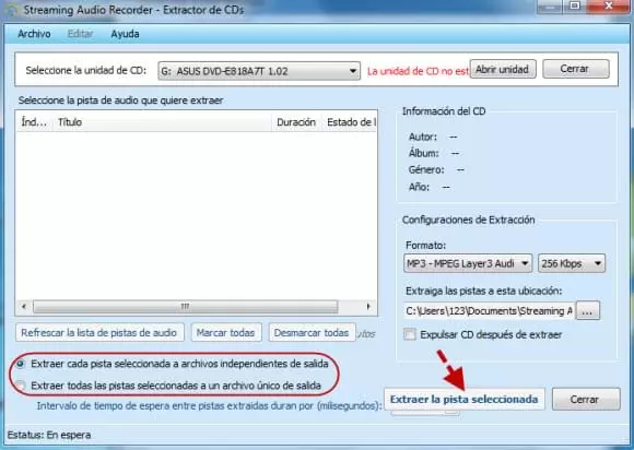 extraer audio cd