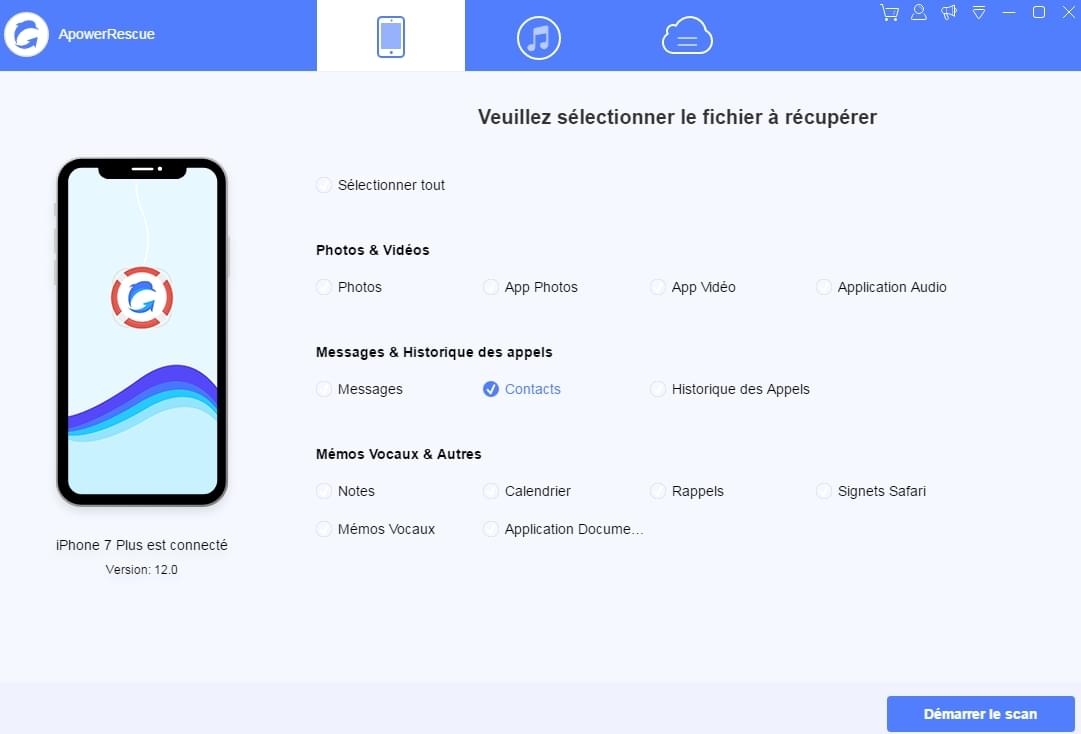 interface principale