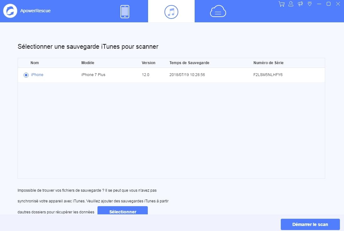 sauvegarde iTunes
