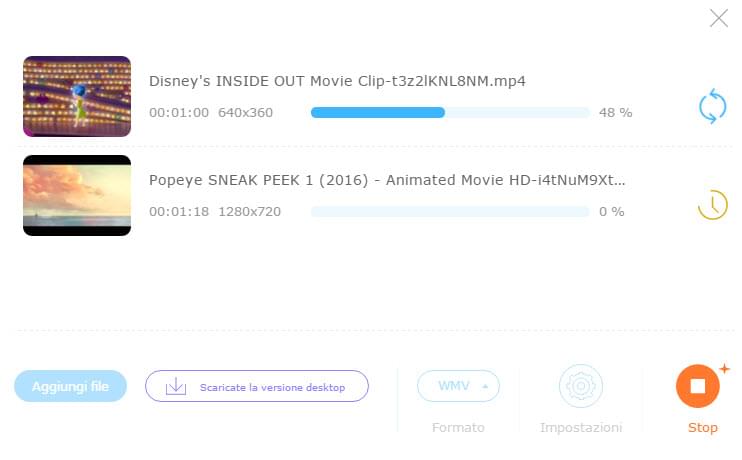 Iniziate la conversione