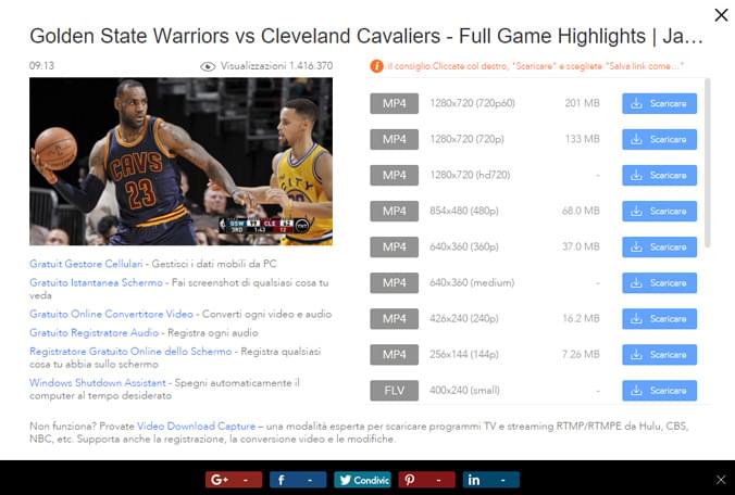 Screenshot principale