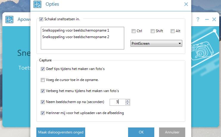 instellingen configureren