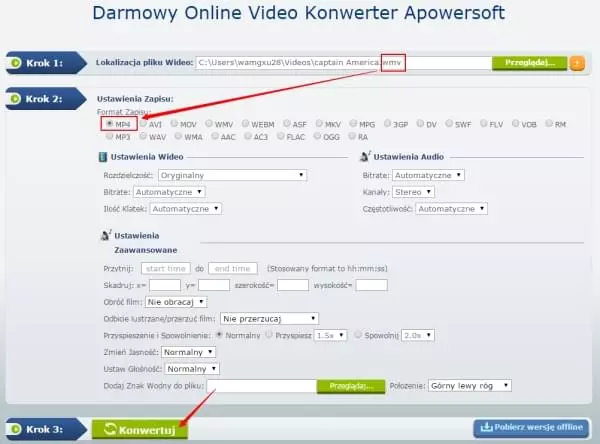 Darmowy Online Video Konwerter