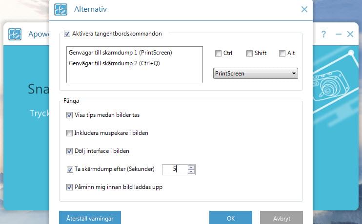 justera inställningar