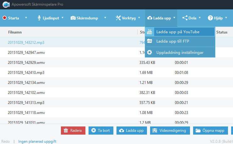 ladda upp video